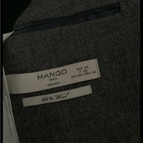 Mango Man Smart 100% Wool Button Up Sport Coat Double Vented W/Notch US 44  NWT - Picture 4 of 10